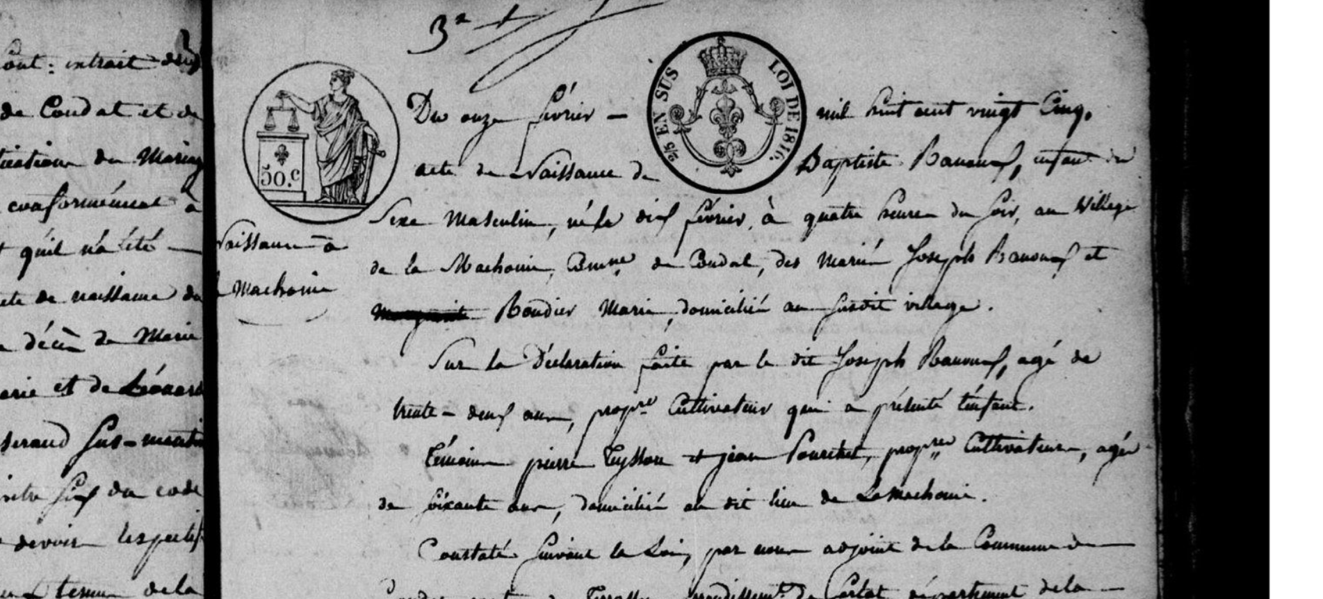 Acte naissance